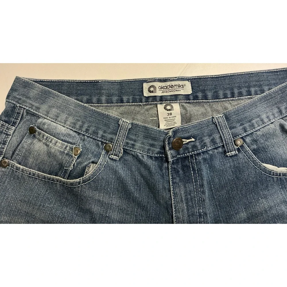Y2K Akademiks Mens Baggy Jorts Cotton Blend Streetwear‎ Grunge Skater Fits 36